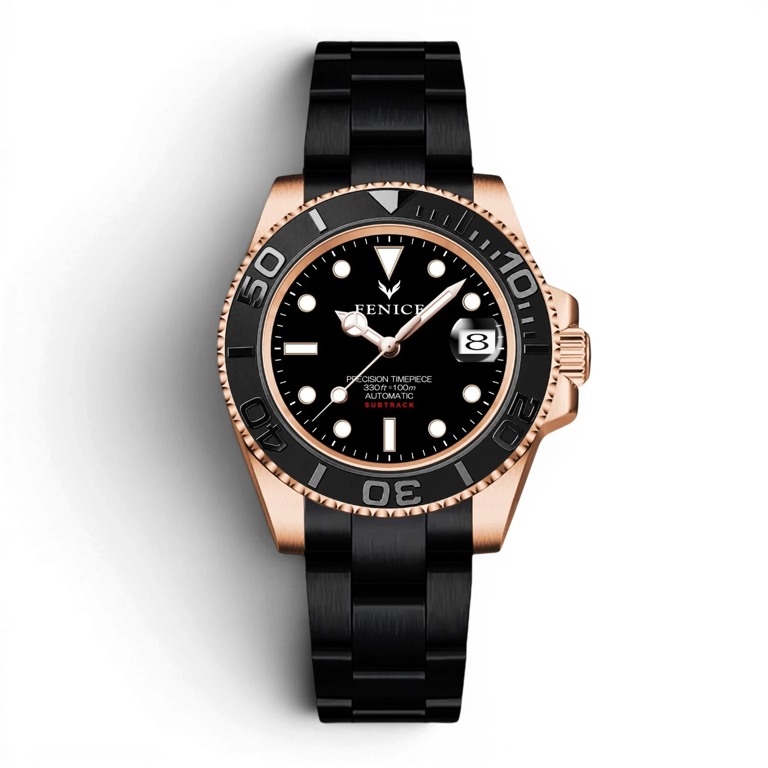 Phoenix Subtrack SEA Black Gold 10ATM Automatic Watch with Miyota Movement