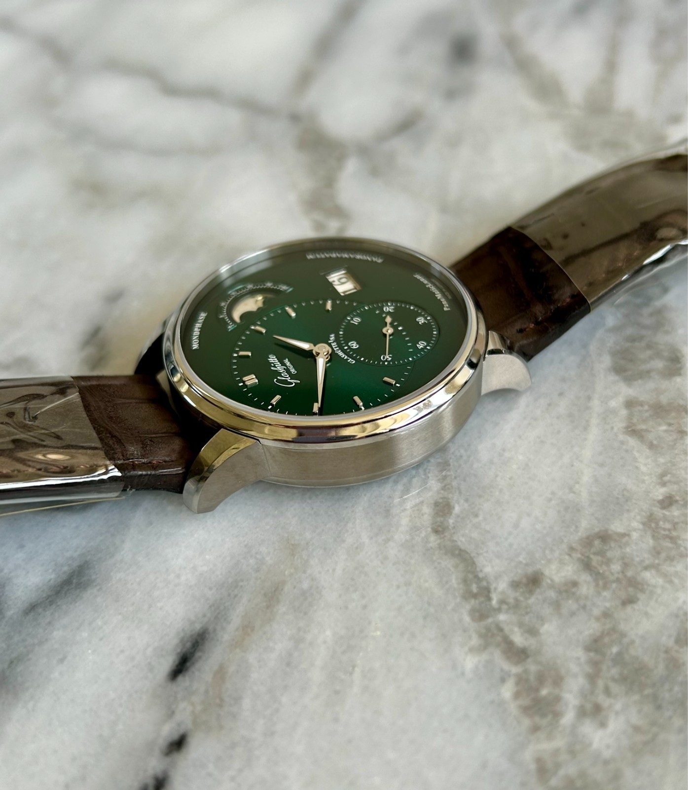 Glashütte Original PanoMaticLunar – Green fumé dial – 2026 New Set