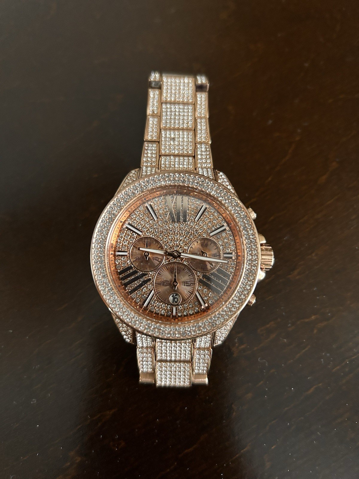 Michael Kors Bradshaw Rose Gold Extreme Gliz Watch MK6933 Unisex Ladies