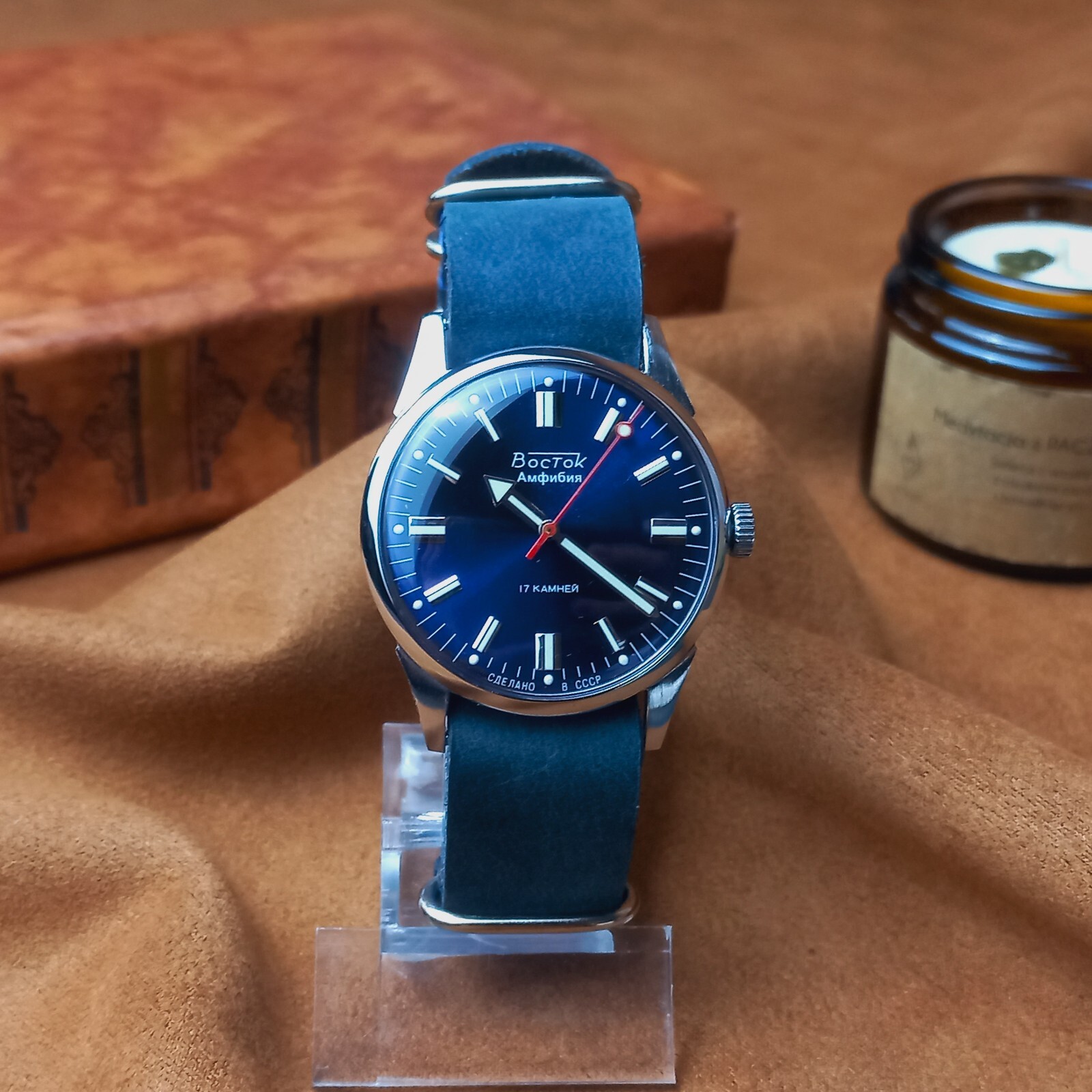 Soviet Wrist Watch Vostok Wostok Amphibian USSR 17 Jewels Vintage Men’s Watch