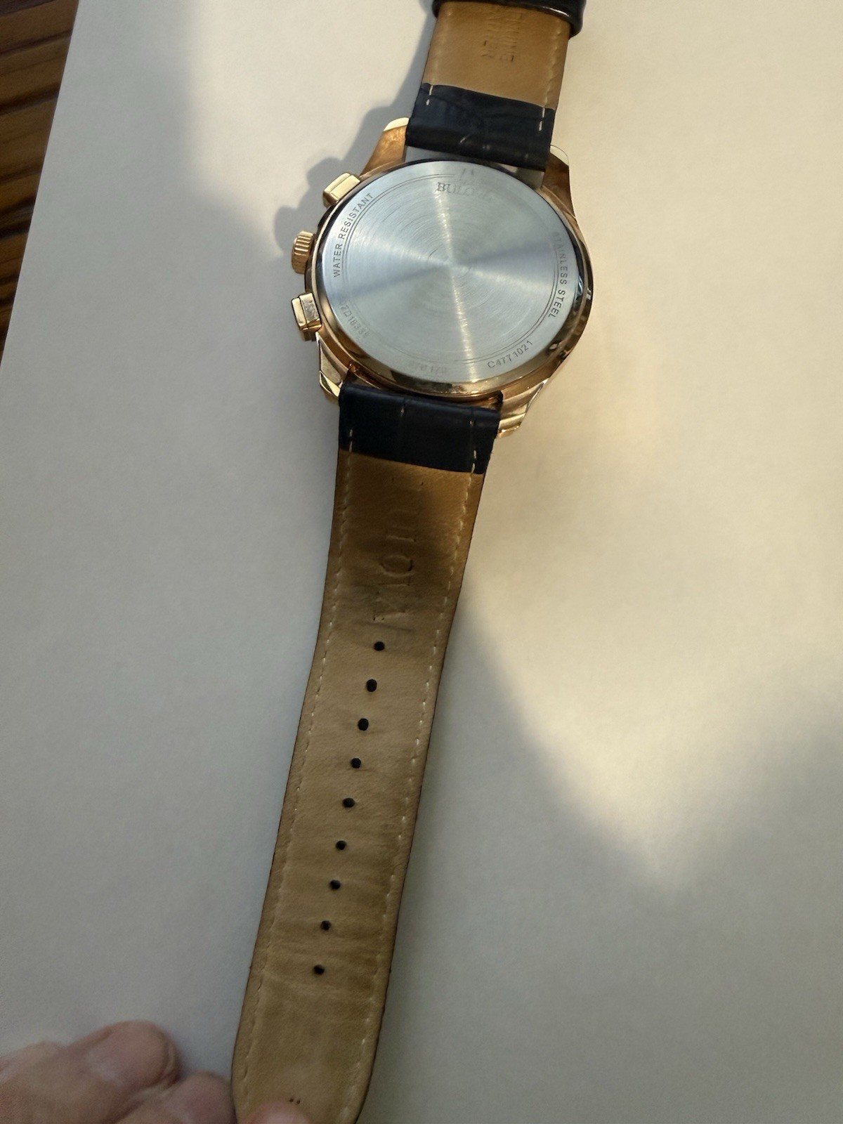Bulova Wilton 97B170 Rose Gold Quartz Watch Blue Dial Box Included