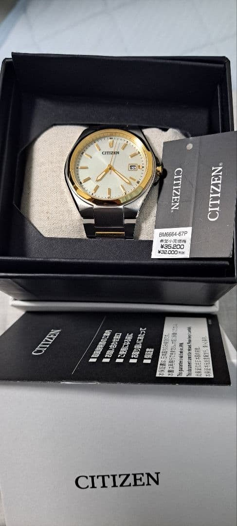 CITIZEN BM6664 67P Silver Gold