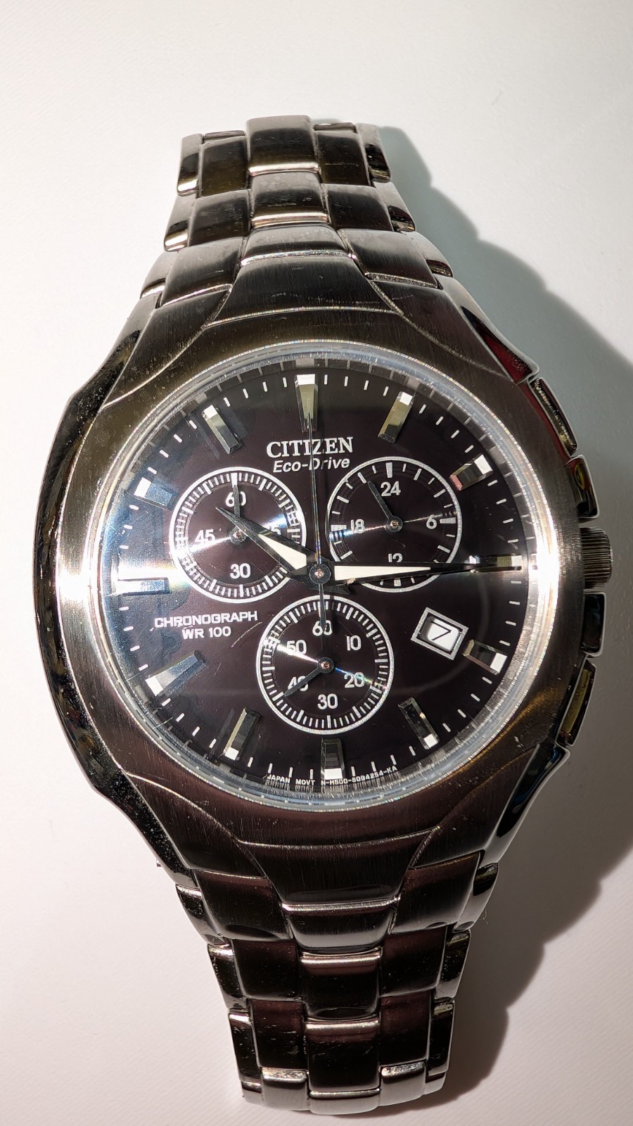 Citizen Eco-Drive Chronograph Watch H500-S063418 GN-4W-S Stainless WR100