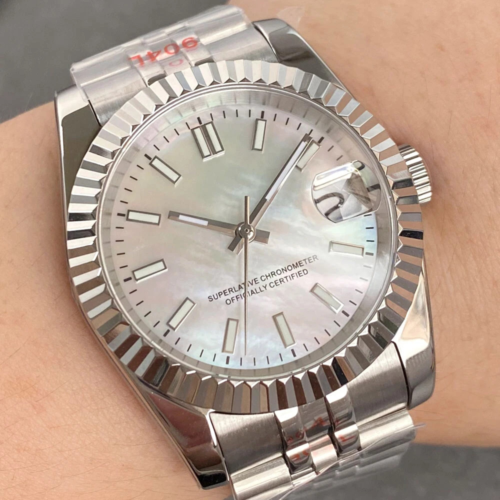 MOP Two Tone Date Watch 36mm/39mm Sapphire Crystal Glass Automatic NH35 Watches