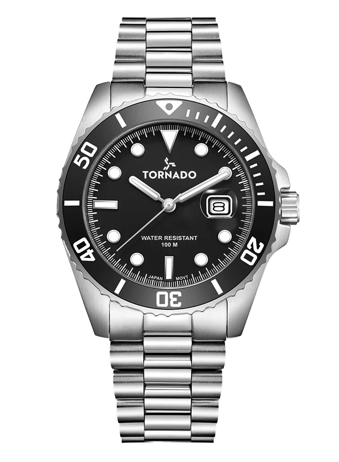Tornado Lumina Analog Men’s Analog Watch | Black Dial, 42mm, 100 m (10 ATM)