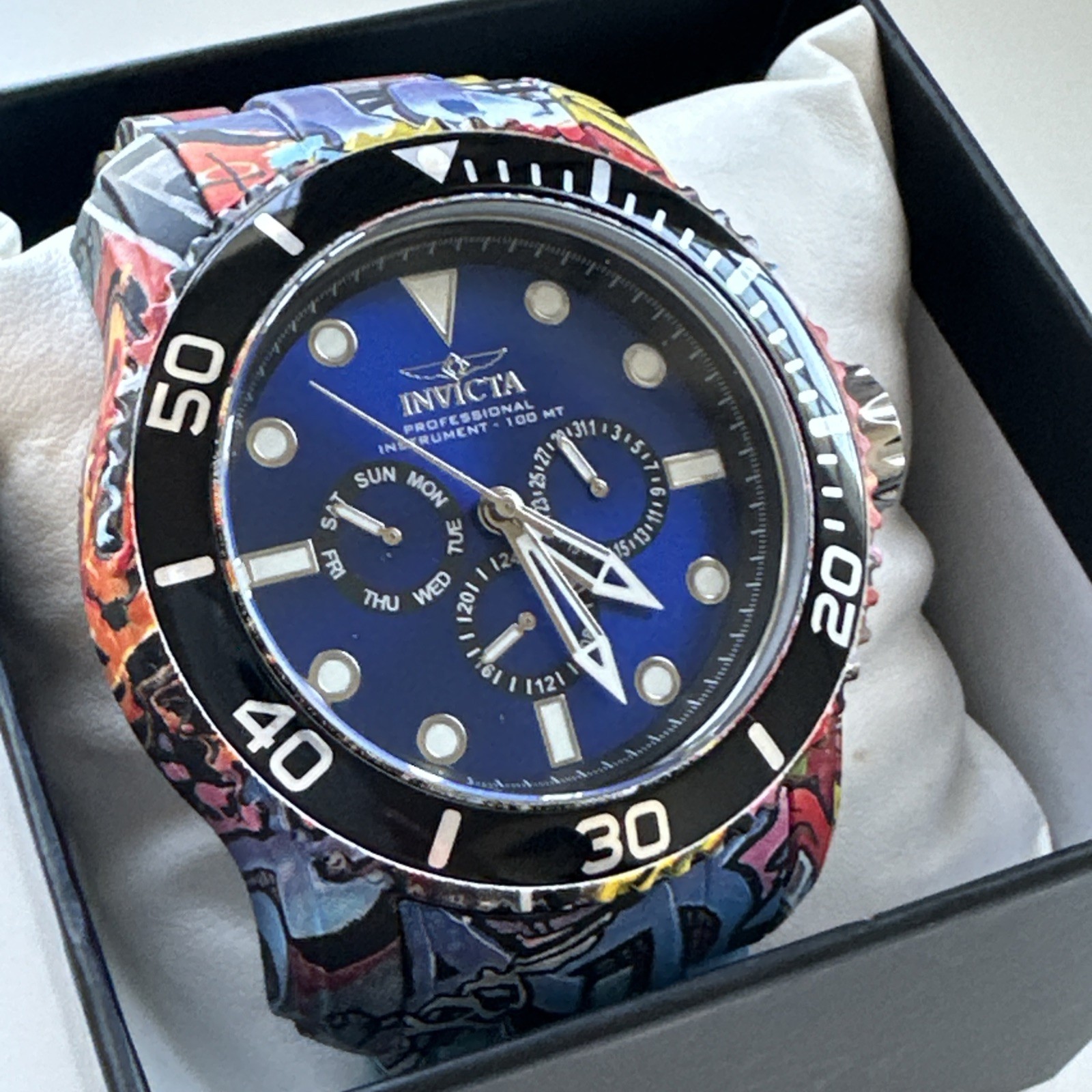 Invicta Men’s Watch Pro Diver Quartz Blue Dial Aqua Plating Steel Bracelet 47856