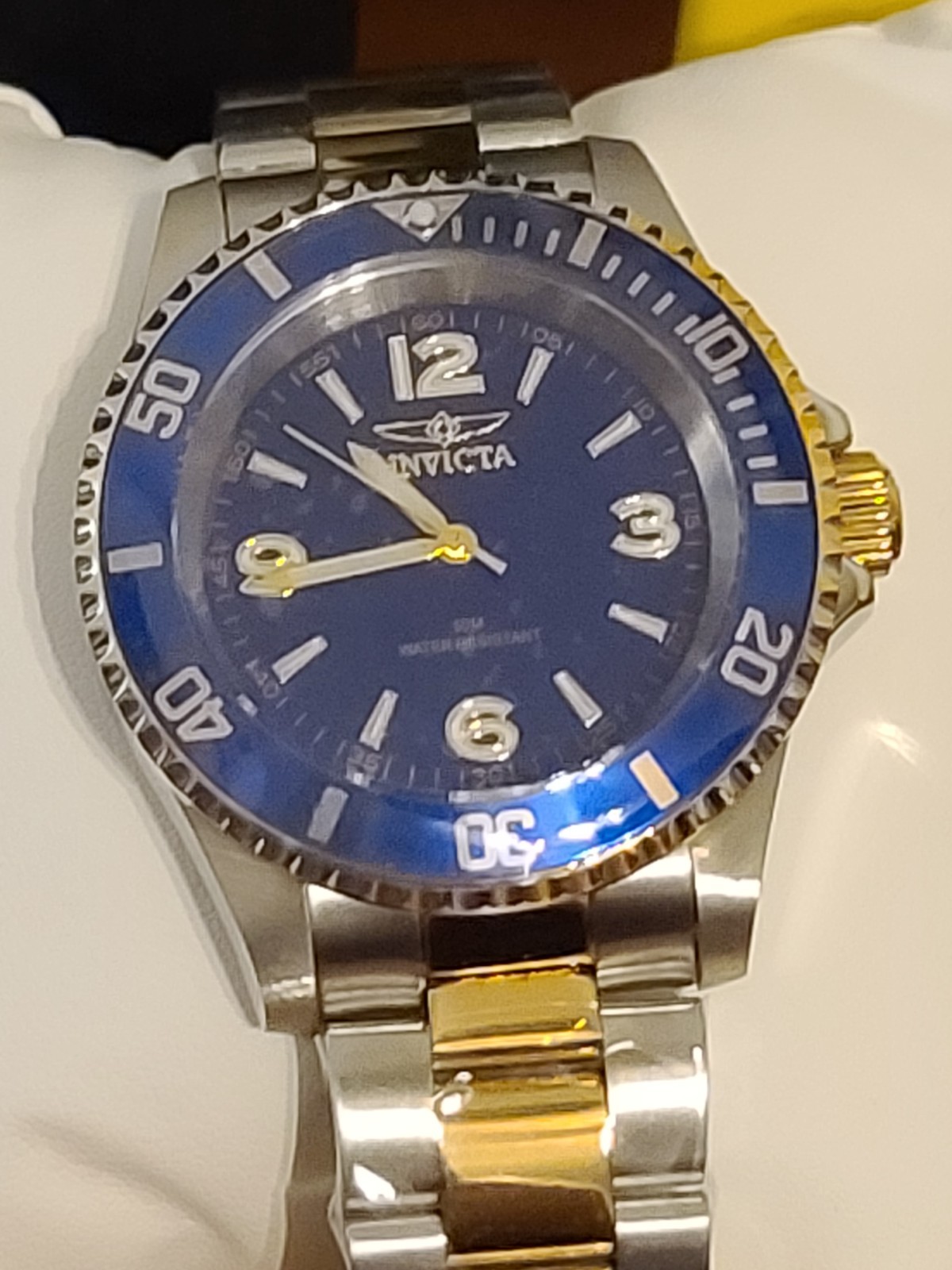 Invicta Men’s Blue Dial Two Tone Specialty 40mm Quartz Watch 69476