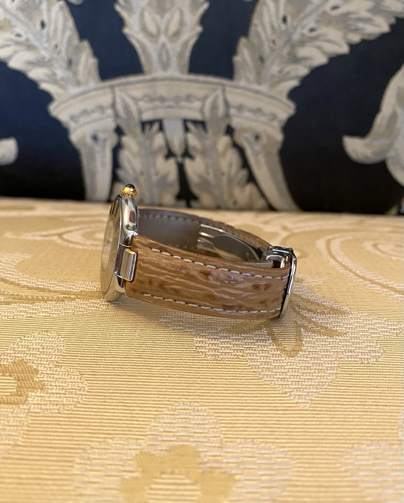 CARTIER MUST DE CARTIER 21 STAINLESS STEEL 18K PLATED WATCH ALL PAPERS BOXES