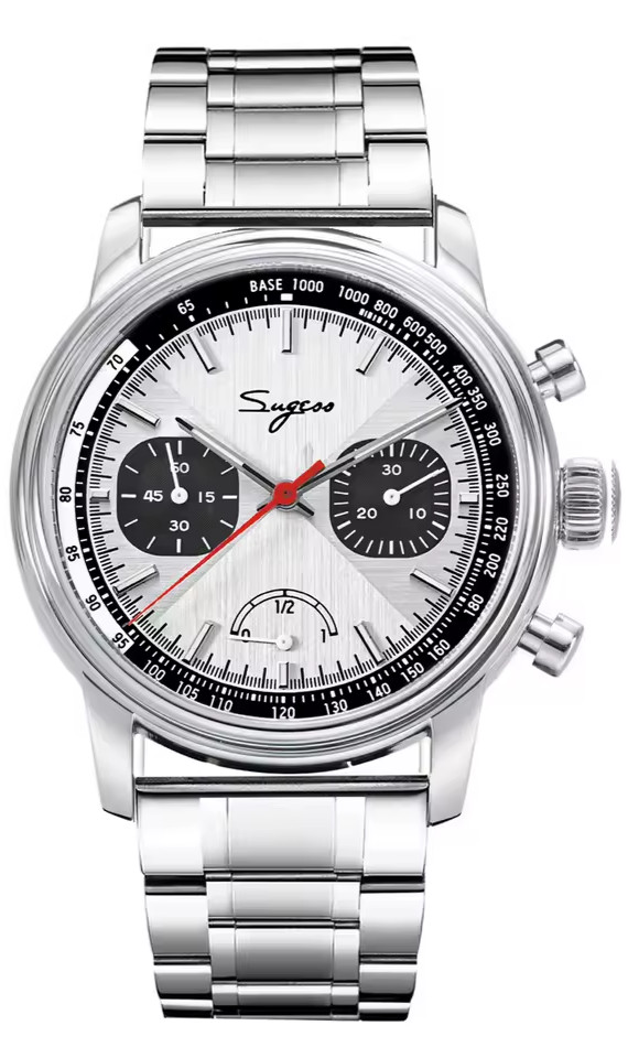 Sugess Men’s 41mm Title Role Chronograph Wristwatch 1963 V2 Watch Seagull ST1906