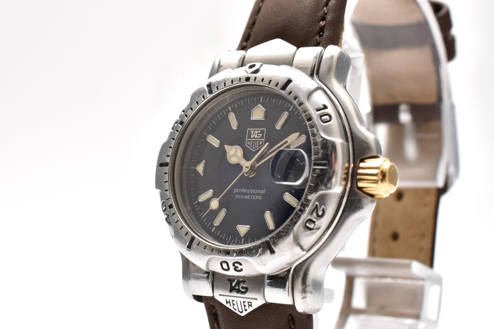 Vintage [Exc+5] TAG Heuer 6000 Pro 200m WH1315-K1 Quartz Blue Dial Women’s Watch