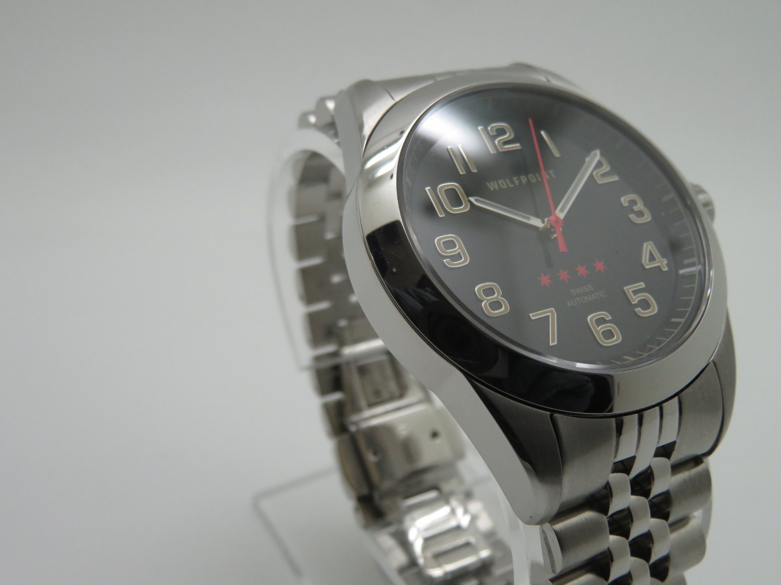 Wolfpoint Retro 1871 Men’s 40mm Stainless Steel Swiss Automatic Wristwatch
