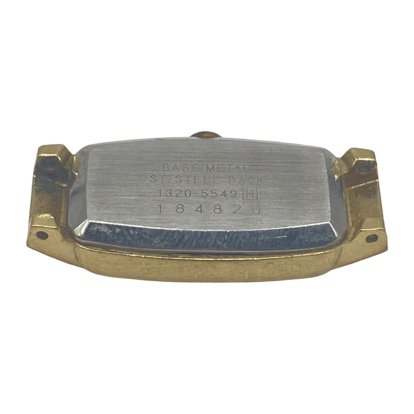 Seiko Tank Watch Women 13mm White Dial Gold Tone Rectangle 1320-5549 Needs Bat