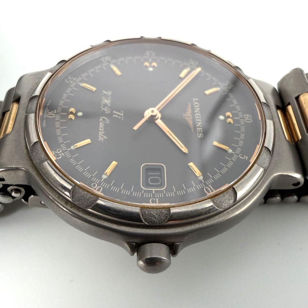 [Near Mint w/Box Links] Longines Conquest Ti VHP Titanium Men’s Gold Gray Dial