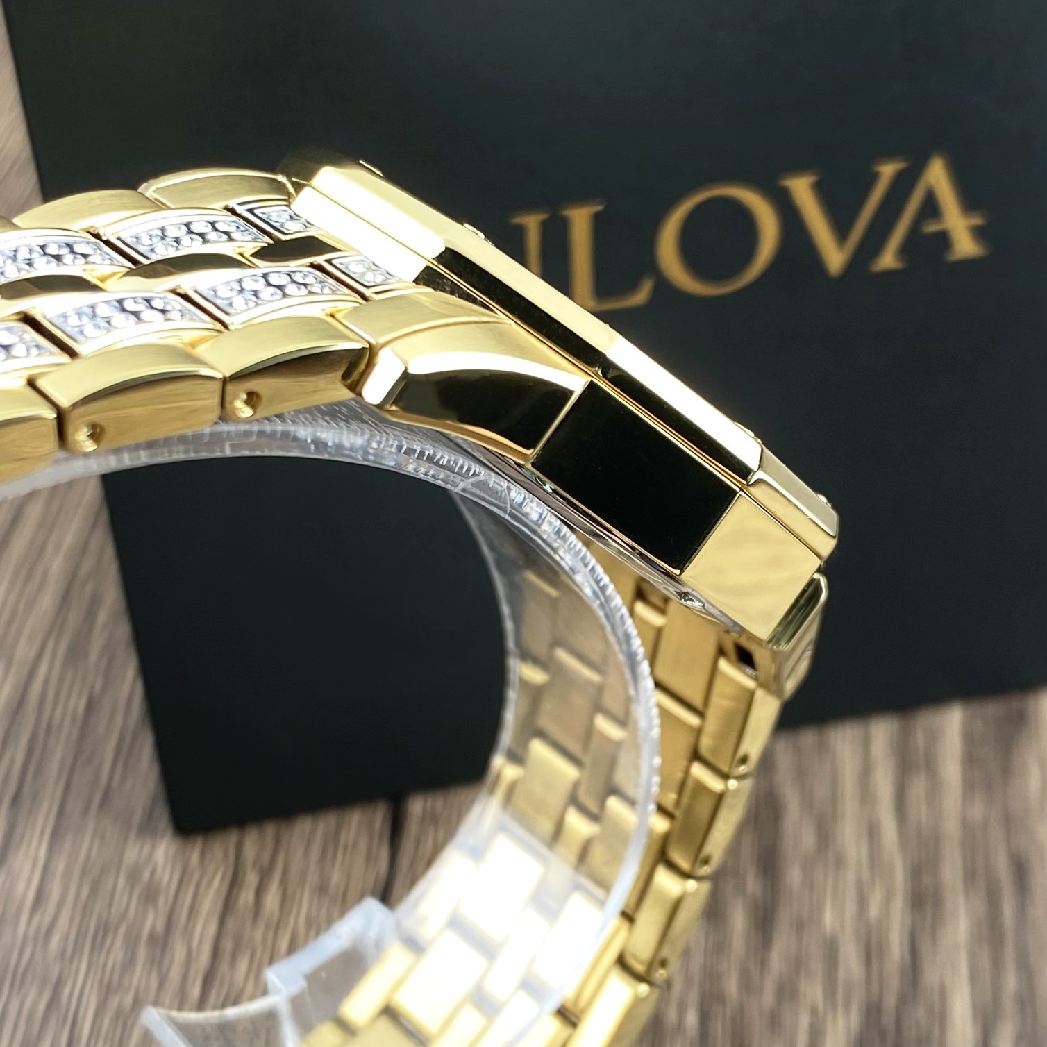 Bulova Octava 98C126 Crystal Dial Gold-Tone Stainless Steel Men’s Watch