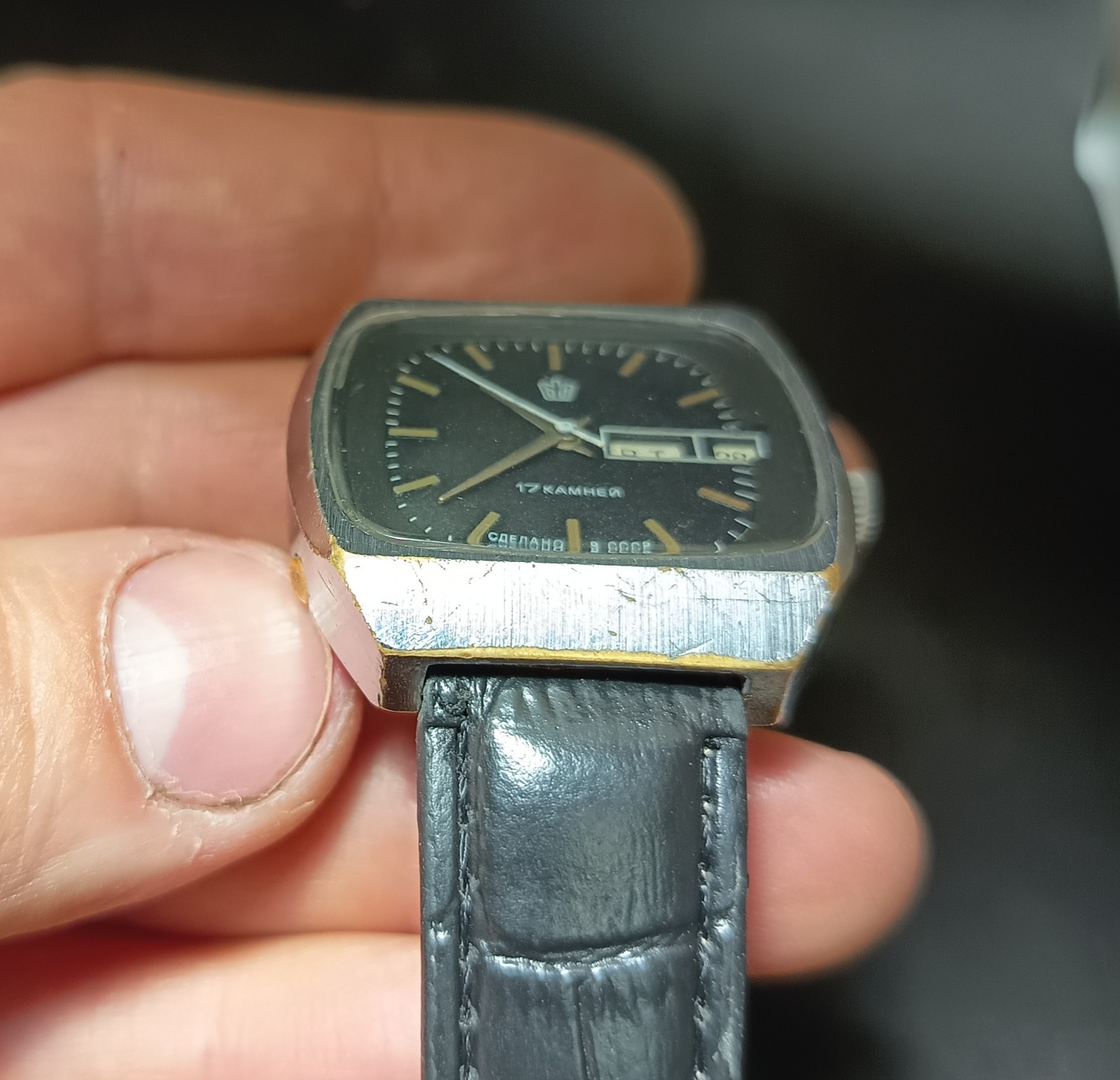 Vintage Men’s watch Poljot 17 jewels mechanical Soviet USSR
