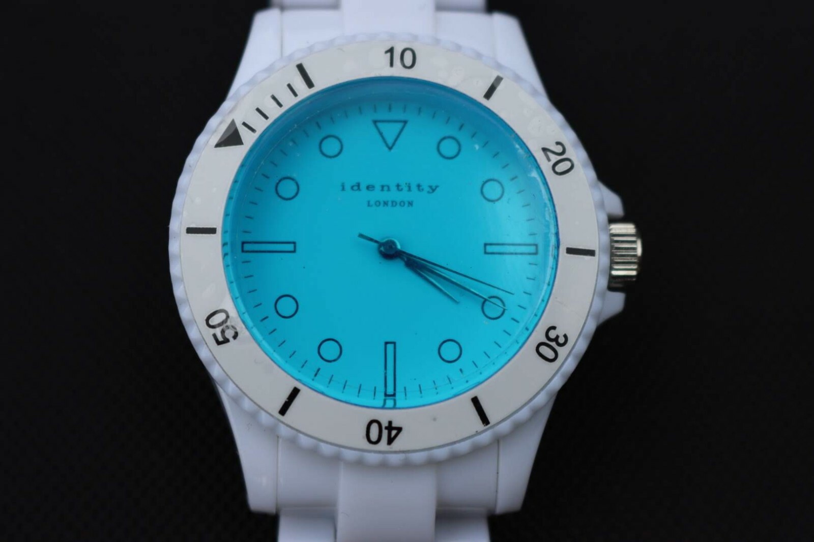 IDENTITY LONDON BLUE & WHITE BRACELET WATCH