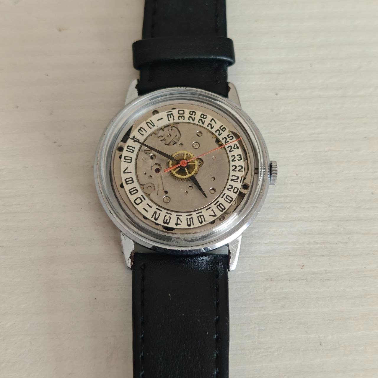 Wristwatch Raketa Skeleton Vintage Steampunk Style Soviet