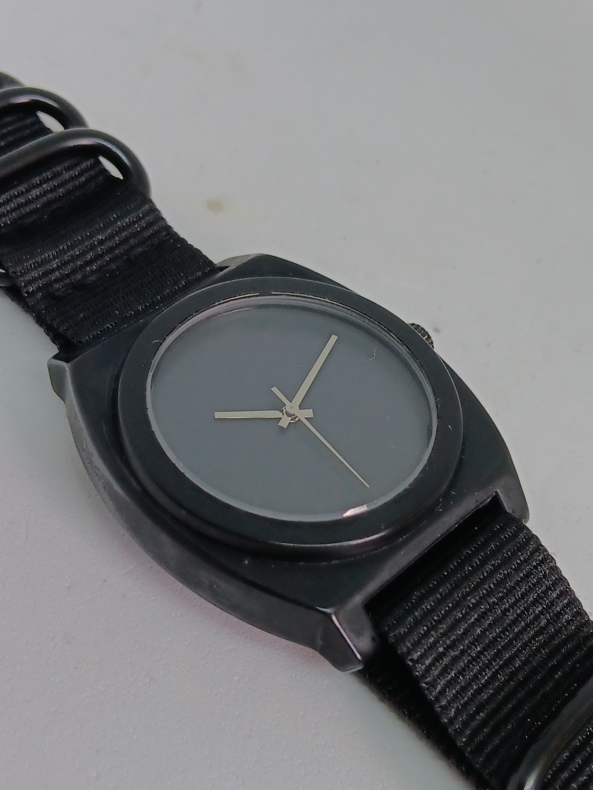 Nixon Time Teller Unisex 39mm Black Polycarbonate Nylon Strap Watch