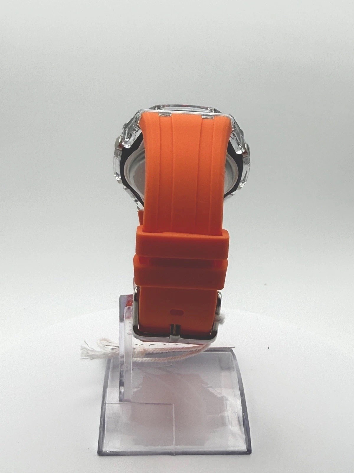 ACW2100-005 Quartz Analog Wristwatch 50m Orange Silicone Strap w/ Box