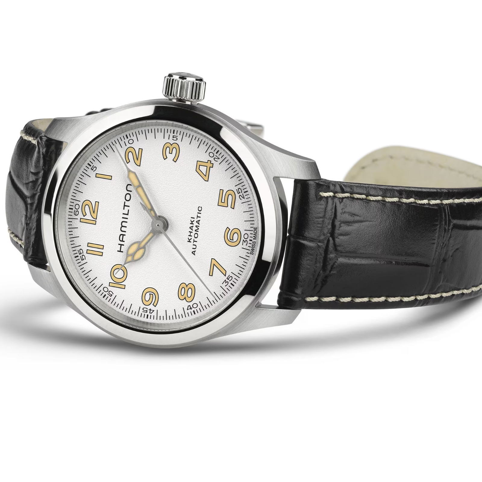 New Hamilton Khaki Field Murph 38mm Leather Strap Watch H70405710