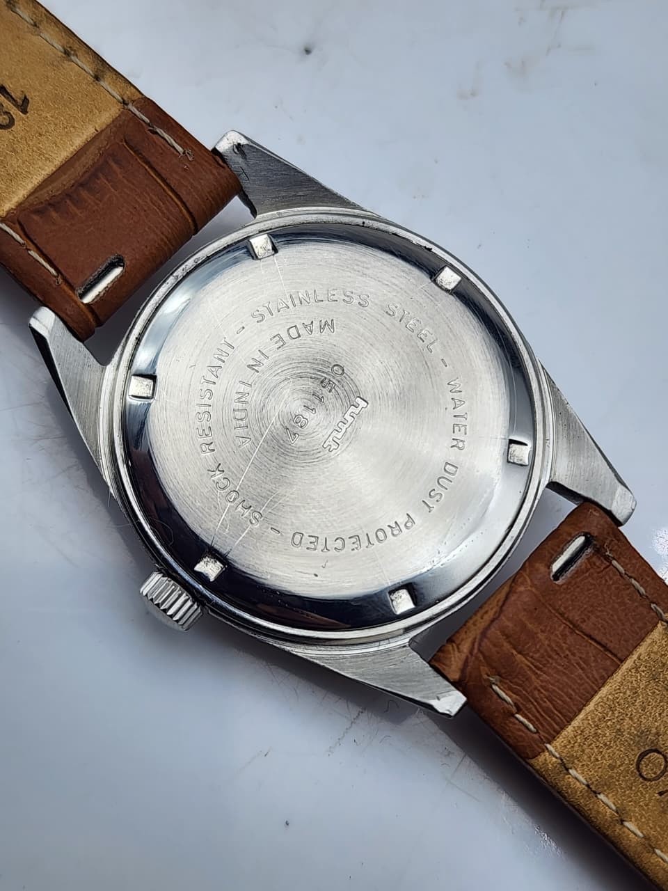 HMT Pilot Mechanical Watch Para Shock 17 Jewels Classic Hand Winding Wristwatch