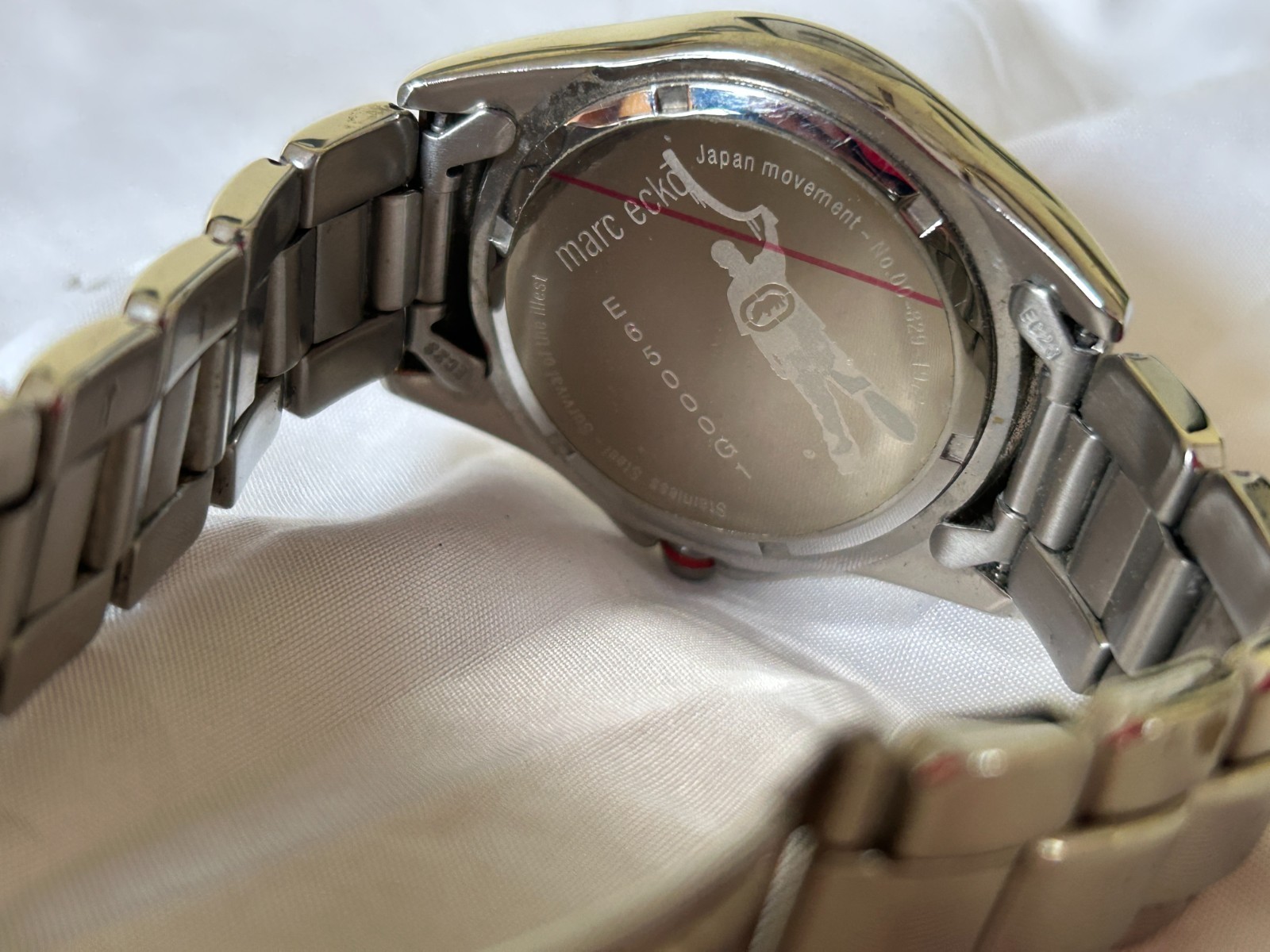 NICE Marc Ecko Chronicles 829-1972 Mirror/Black Red Dial/SS Push button Latch