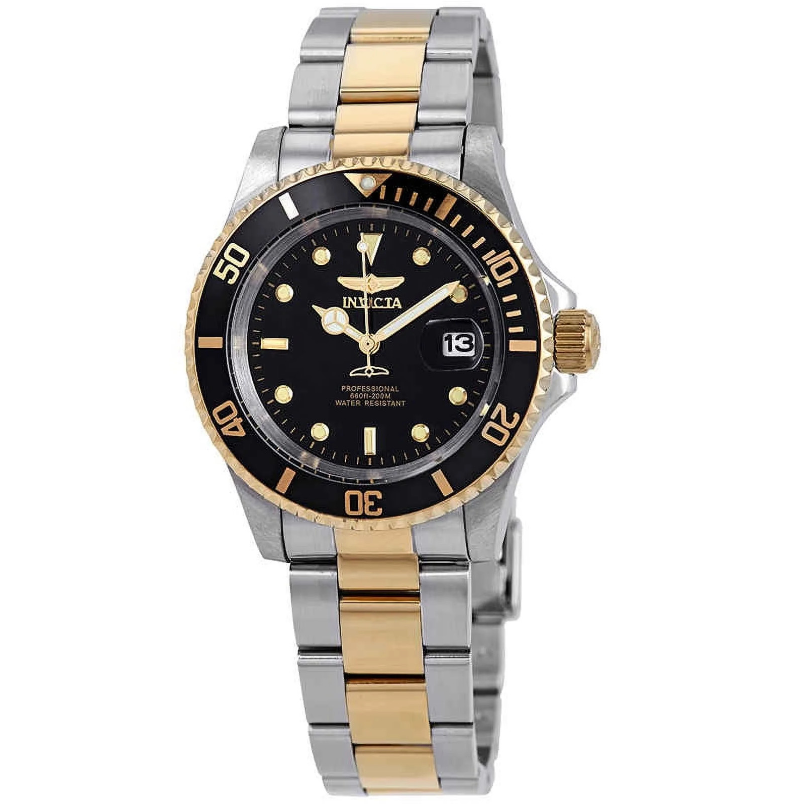Invicta Pro Diver Men’s 40mm Quartz Watch Two Tone Blue Dial Stainless Steel