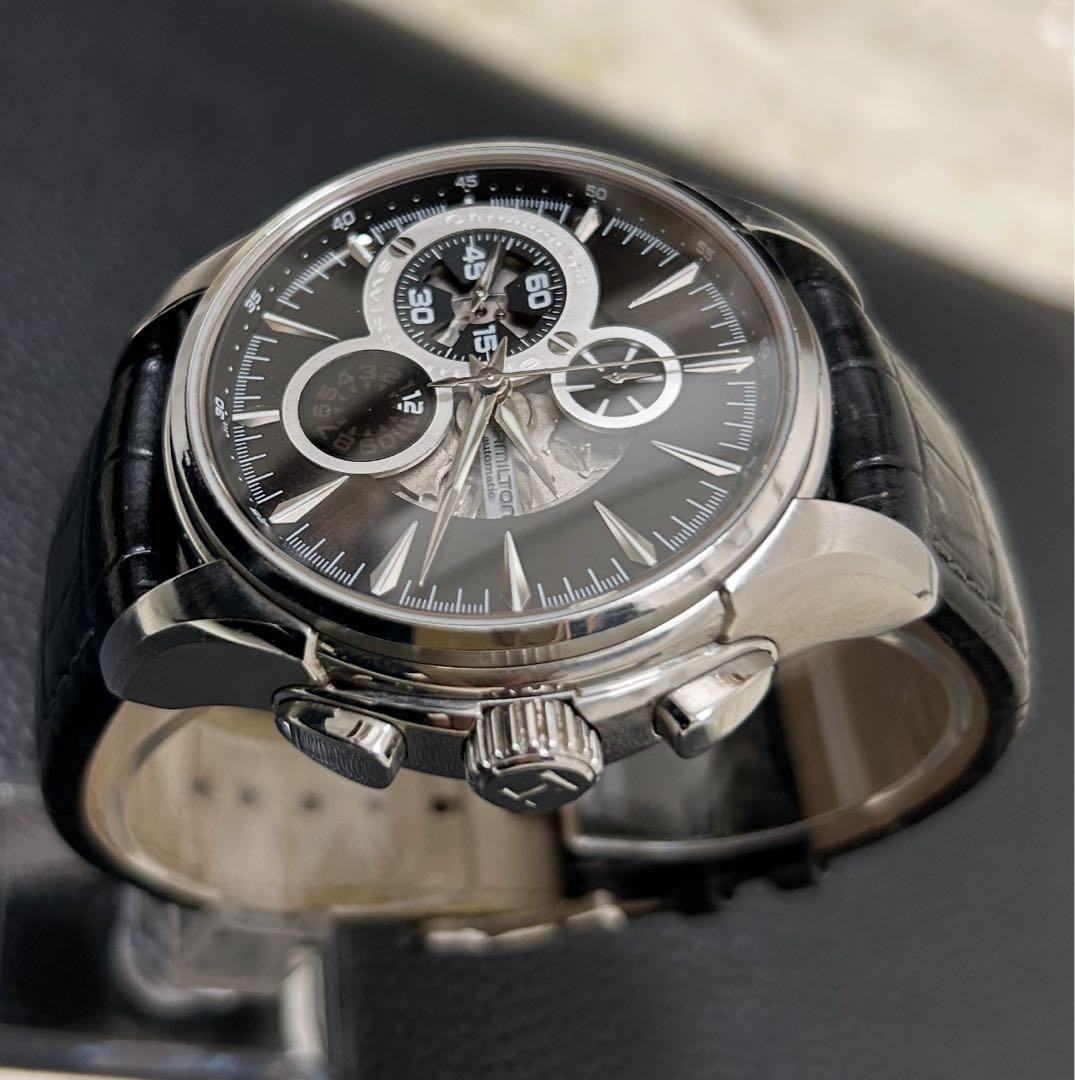 Hamilton Jazzmaster Open Secret Auto Chronograph H327560 Black Dial Used