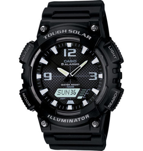Casio AQS810W-1AV, Solar Analog/Digital Watch, Illuminator, 100 Meter, 5 Alarms