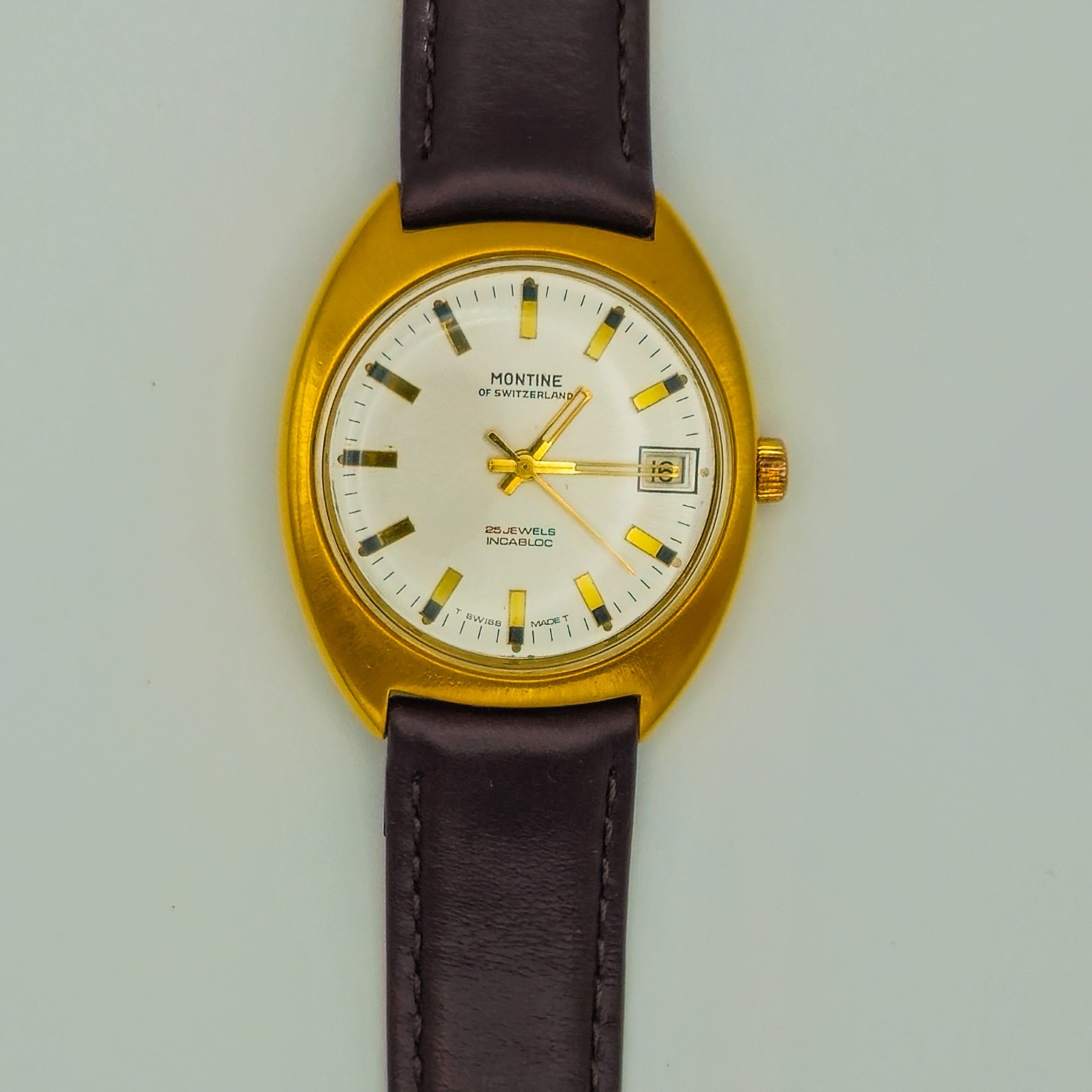 Vintage Montine Of Switzerland 24K Gold plated Automatic Swiss Men’s Watch