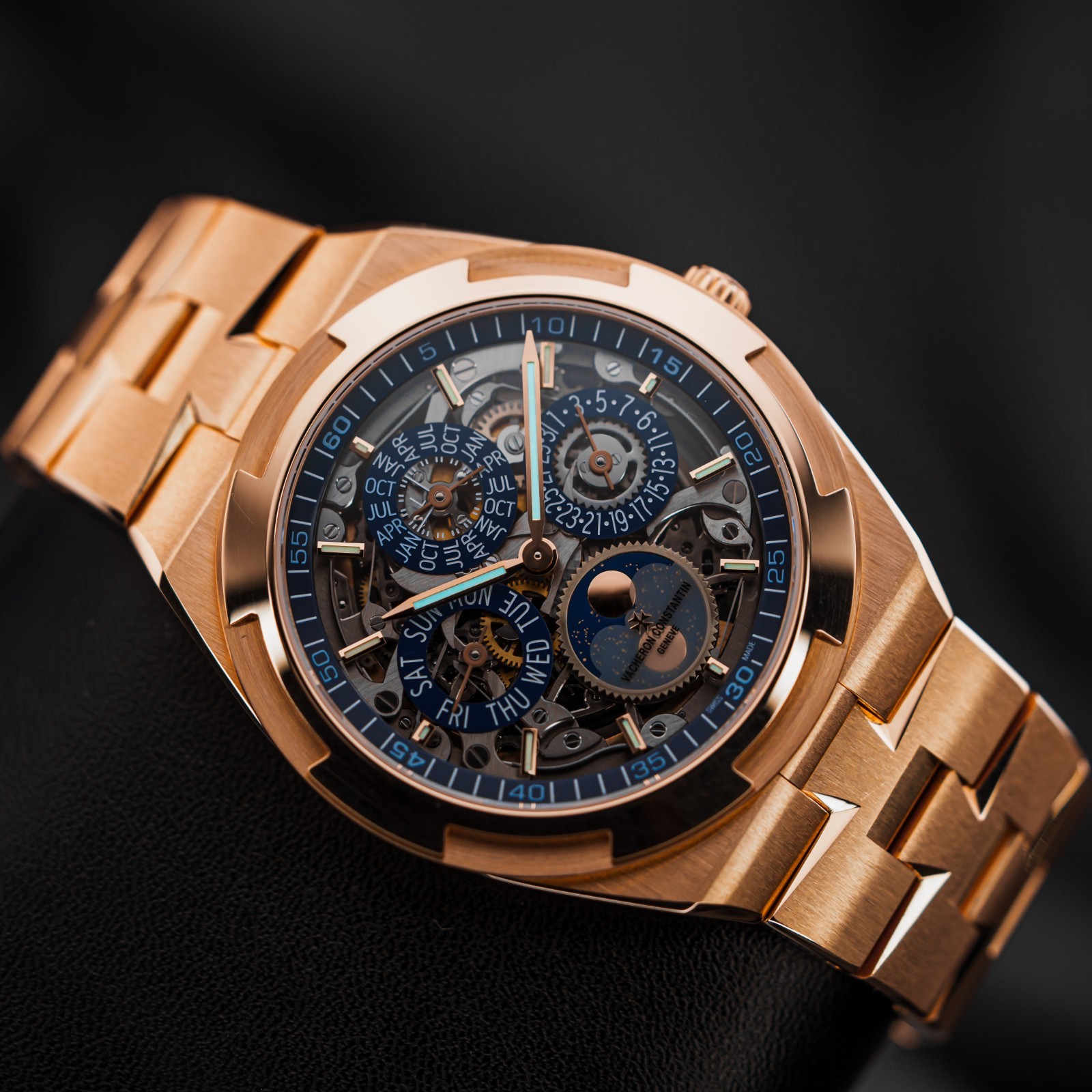 Vacheron Constantin Overseas Dual Time Skeleton Rose Gold 4300V/120R-B642 B&P