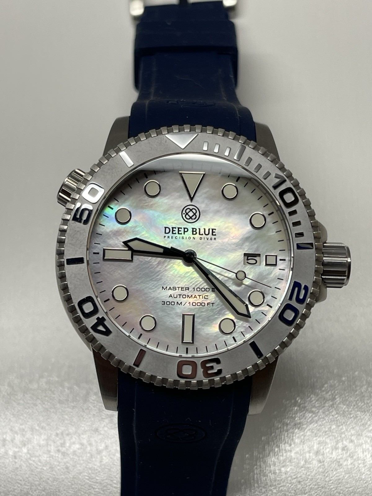 Men’s Deep Blue Precision Diver Master 1000 Mother of Pearl Watch 06137