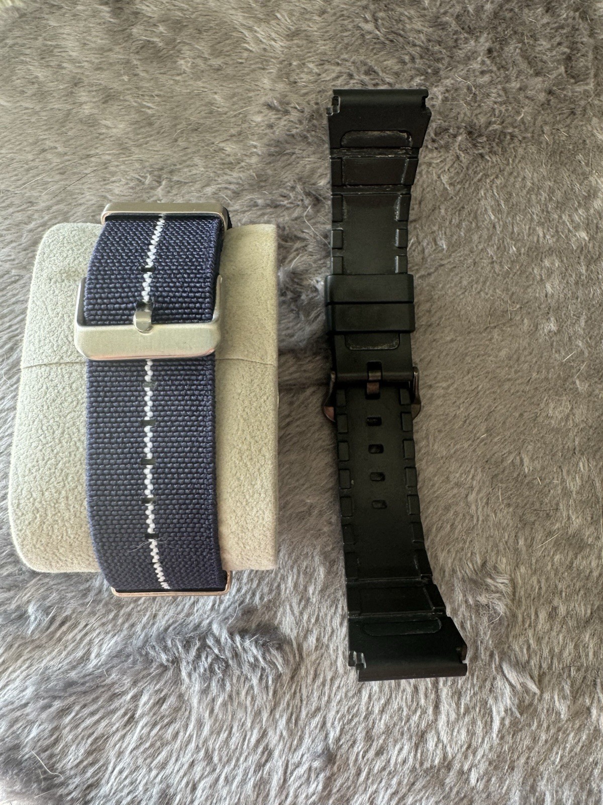 Seiko Solar Quartz 100m Day/Date Blue Dial Blue Bezel Watch w/ Extra Straps