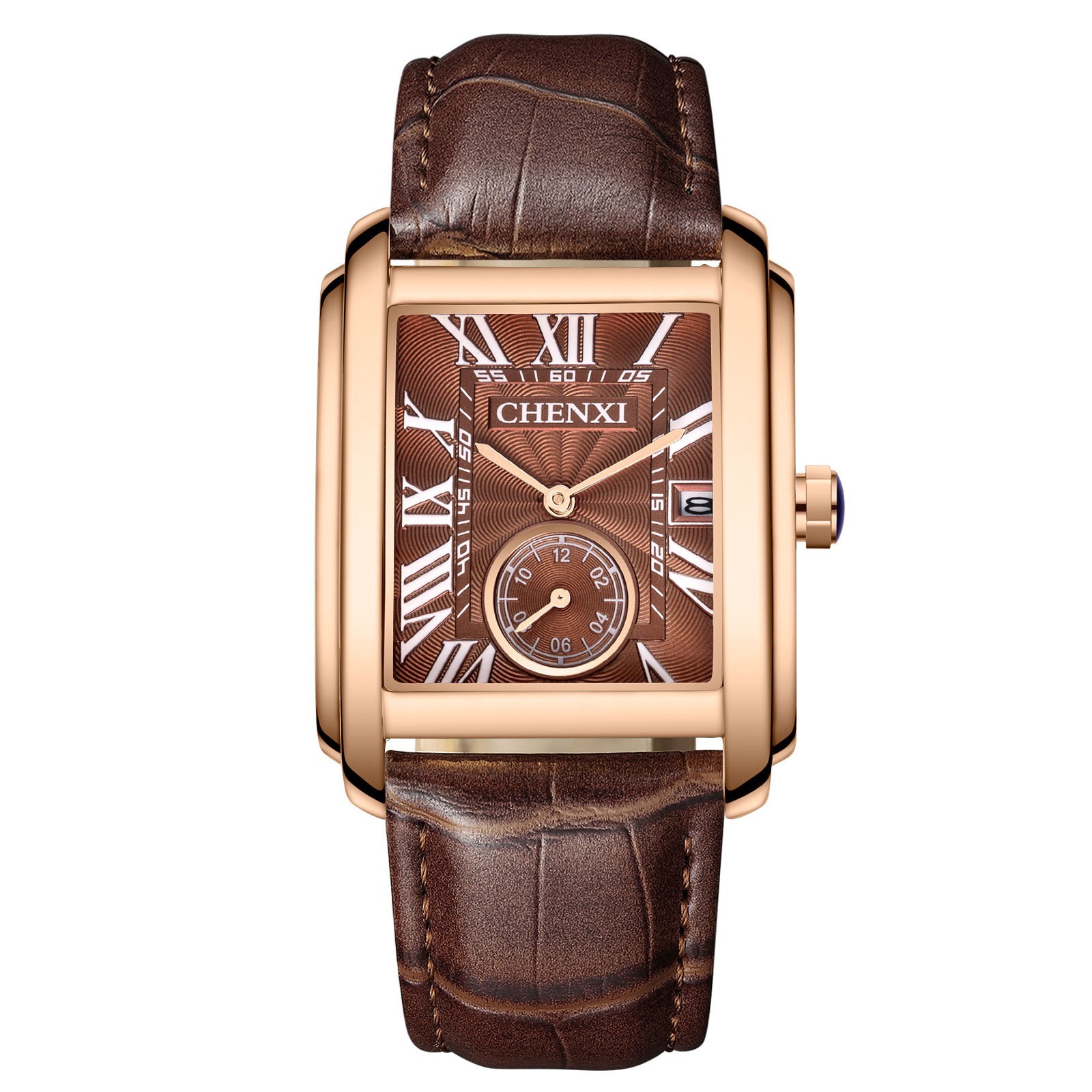 CHENXI Luxury Square Quartz Watch Strap Watch Men