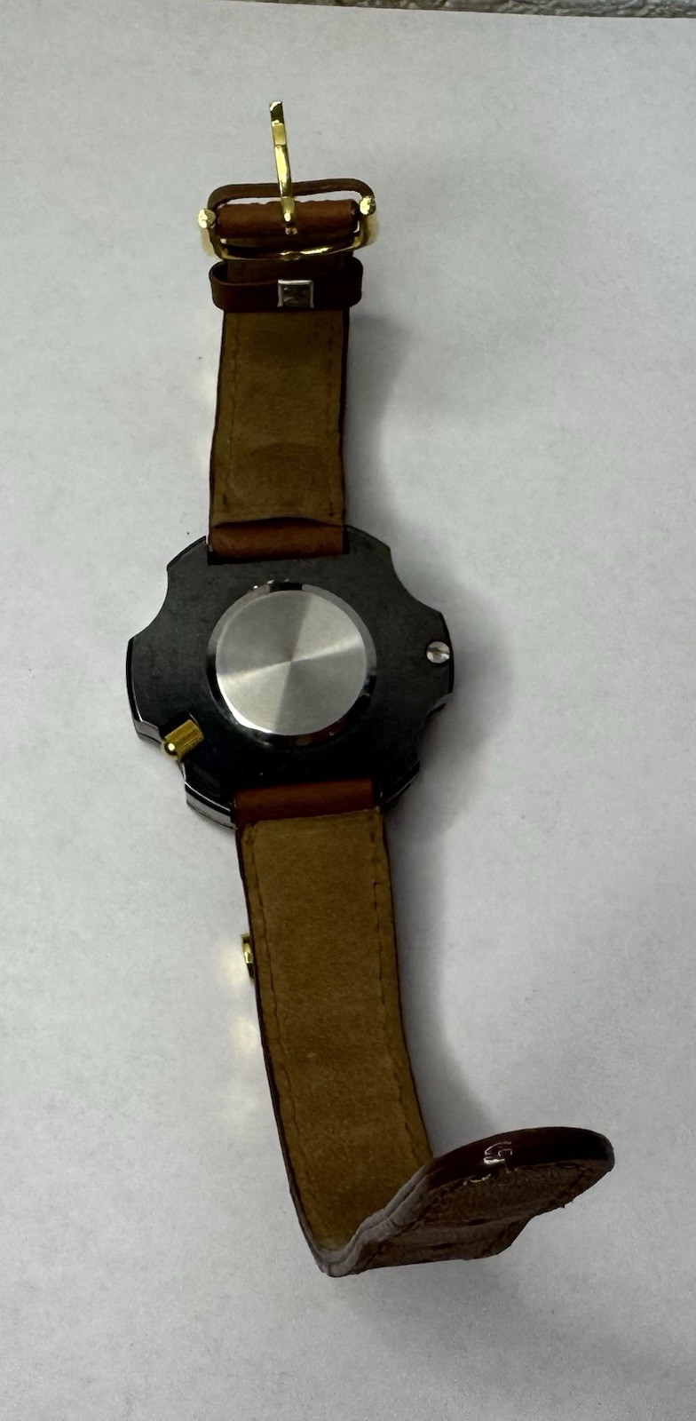 Python 357 Mag Revolver Cylinder Quartz Watch 41mm Men’s Leather Band Ammo