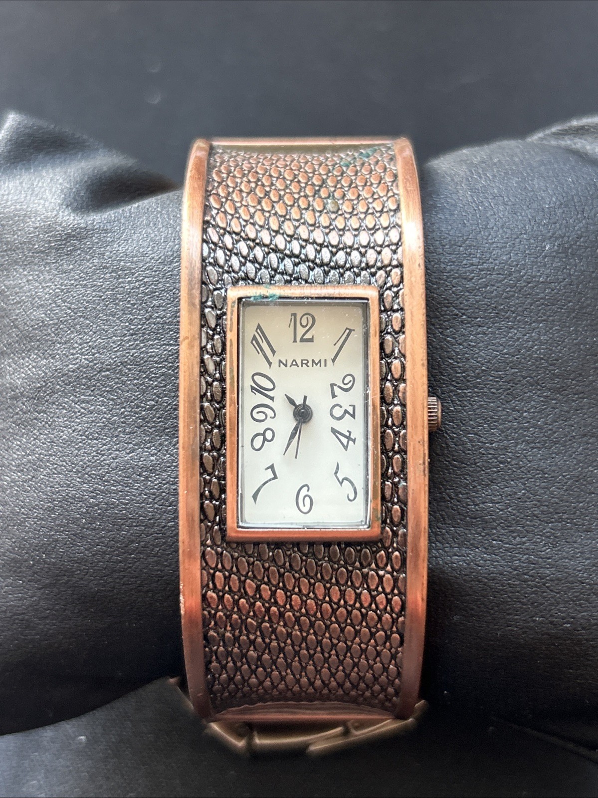 Narmi Bronze Tone Women’s Quartz Cuff Watch