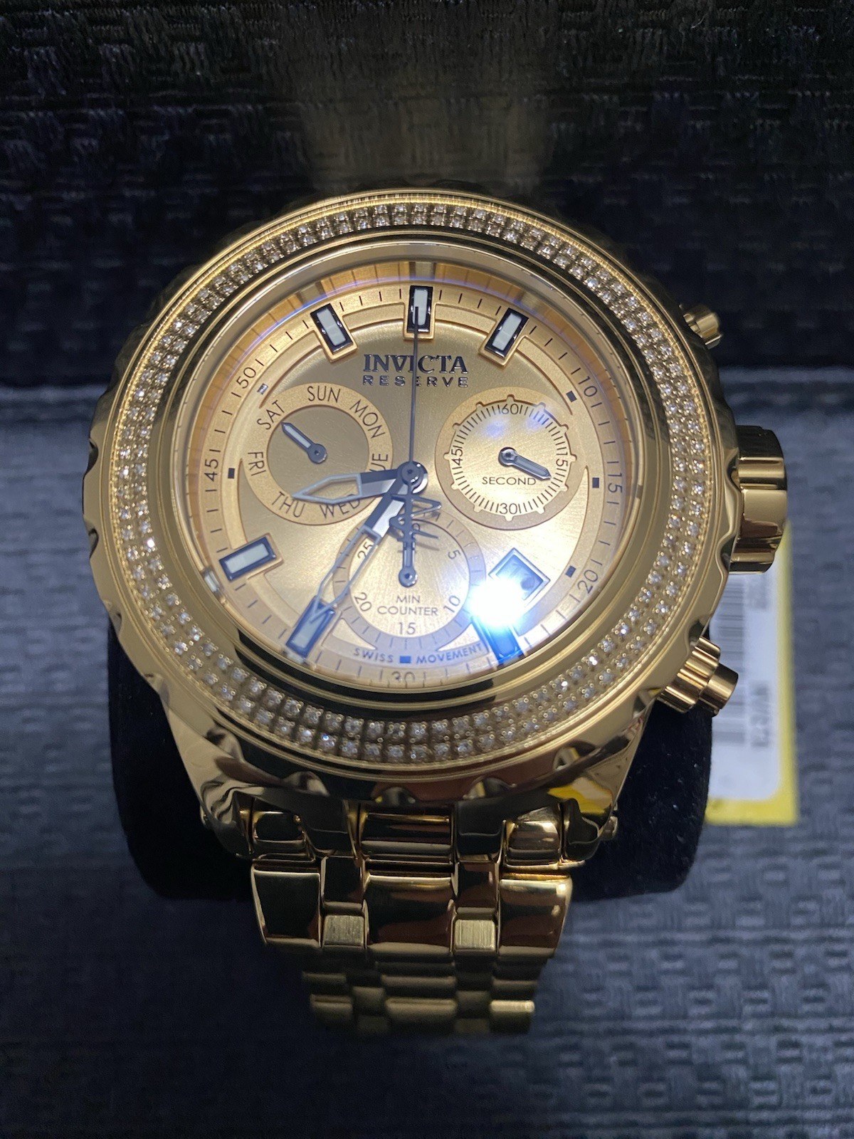 Invicta Reserve Subaqua Specialty.71 CTW Diamond Bezel Gold Watch, Model #37325