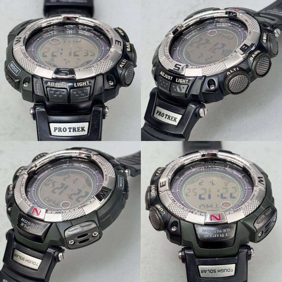 working PROTREK PRW 1500J radio solar black khaki