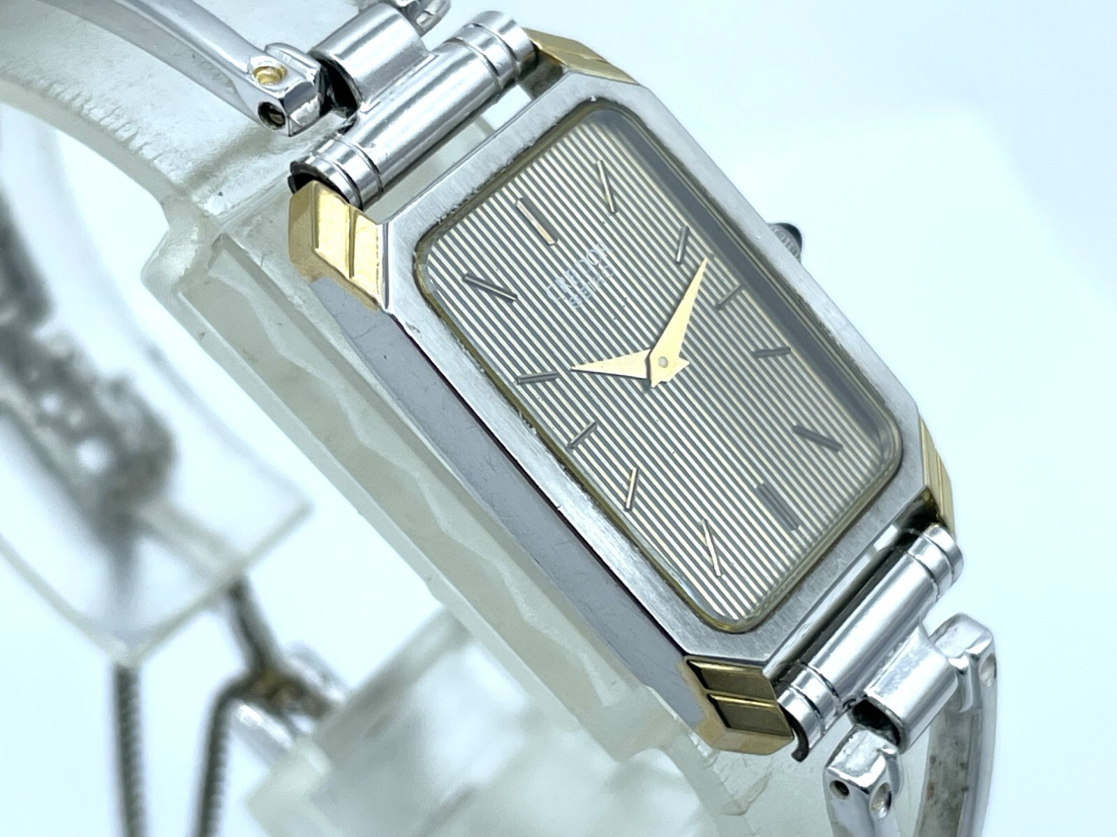 SEIKO Credor Quartz Ladies Watch Rectangle Thin bracelet 5.9inches 2340-5110