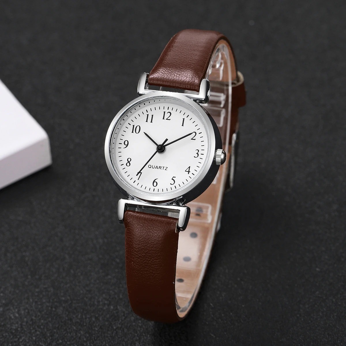 Fashion Small Dial Women’s Watch – Simple Leather Band, Analog Quartz Wristwatch