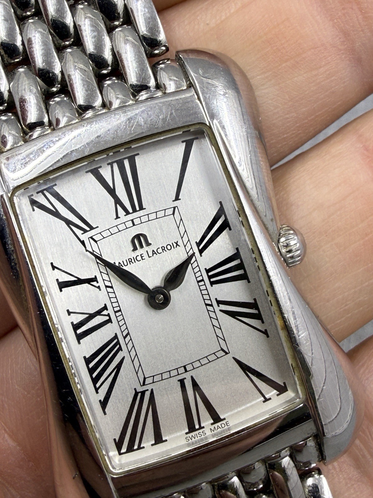 Maruice Lacroix Divina DV5012 Roman White Dial Quartz 29mm Swiss Watch