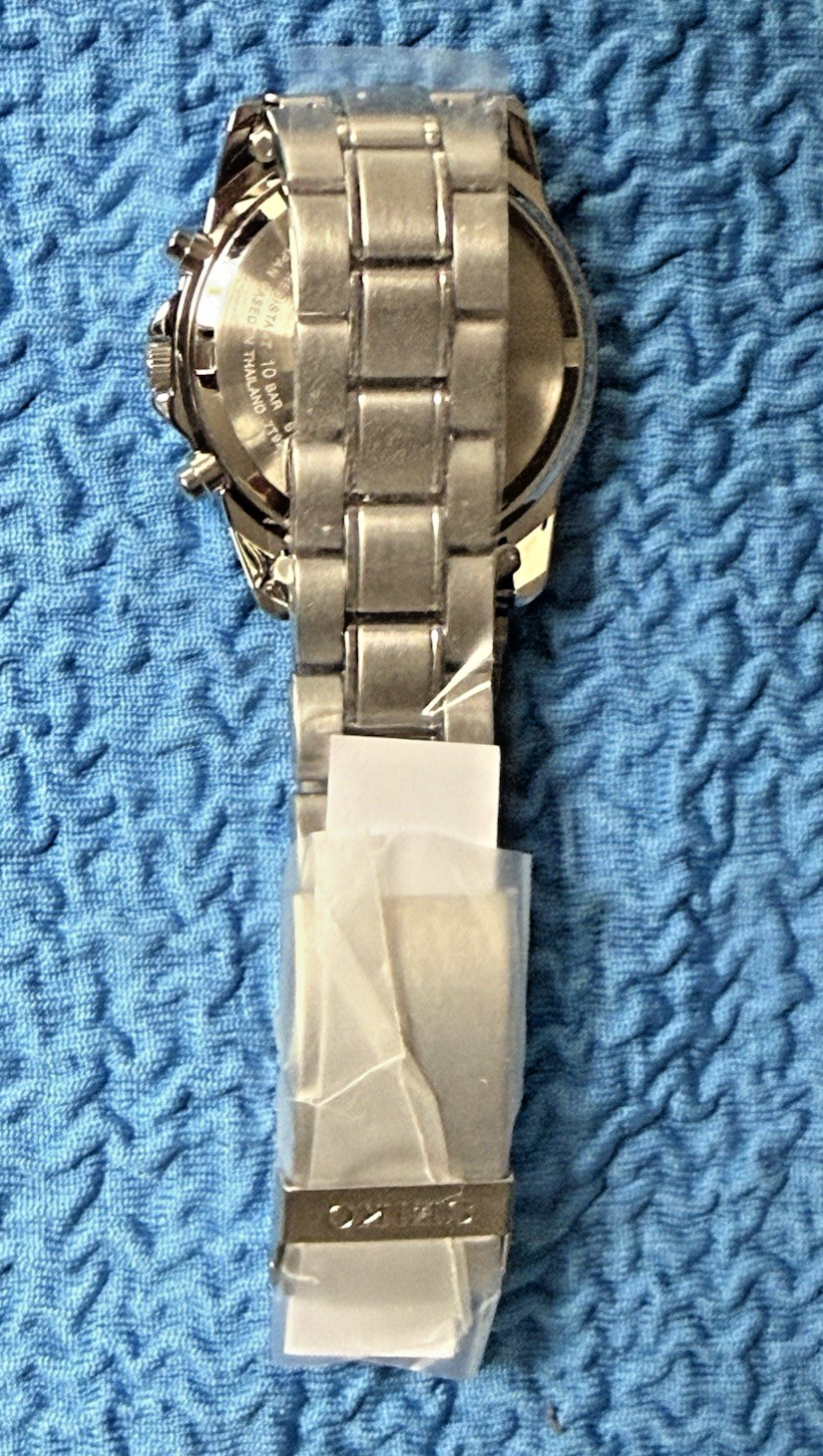 Seiko Spirit Chronograph Watch SBTQ039[US STOCK] Champagne Dial 38.5mm 7T92 NEW