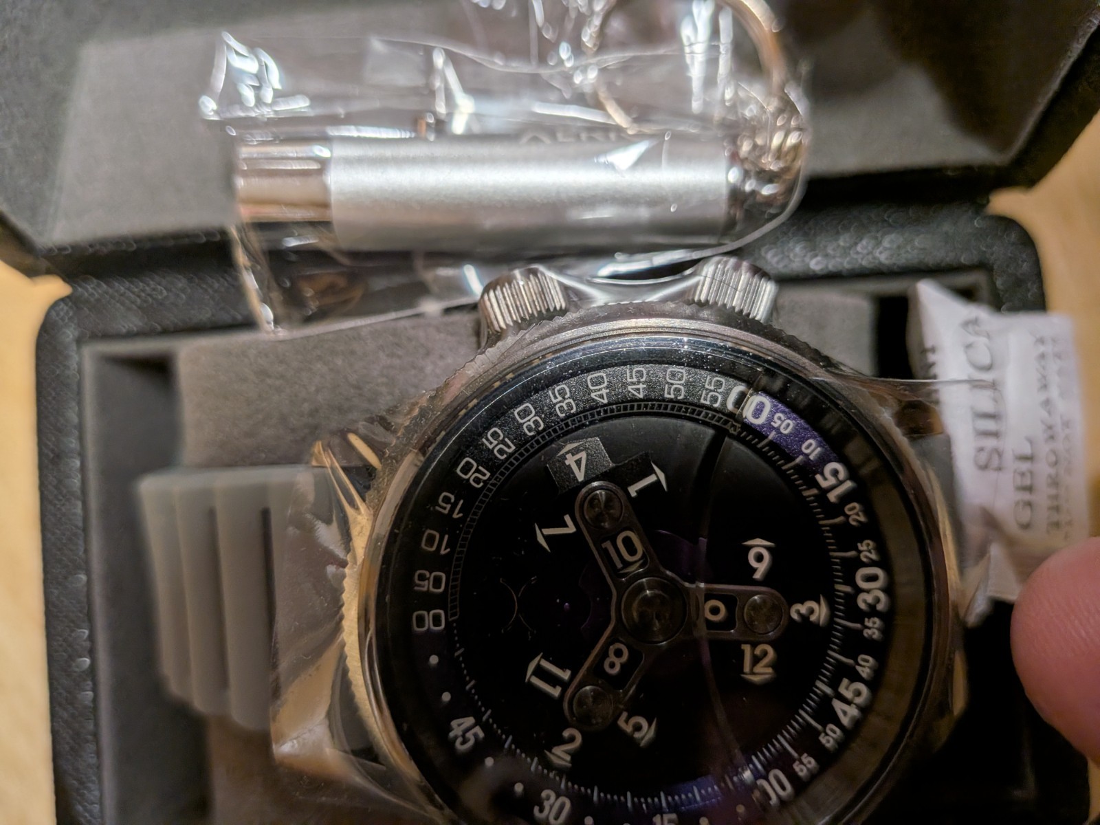 Xeric Vendetta II Automatic Wandering Hour Gunmetal Purple 44mm Automatic Watch