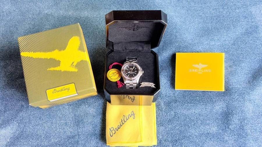 Breitling Superocean Steelfish A17390 44mm Automatic 40 Diamond Bezel Box