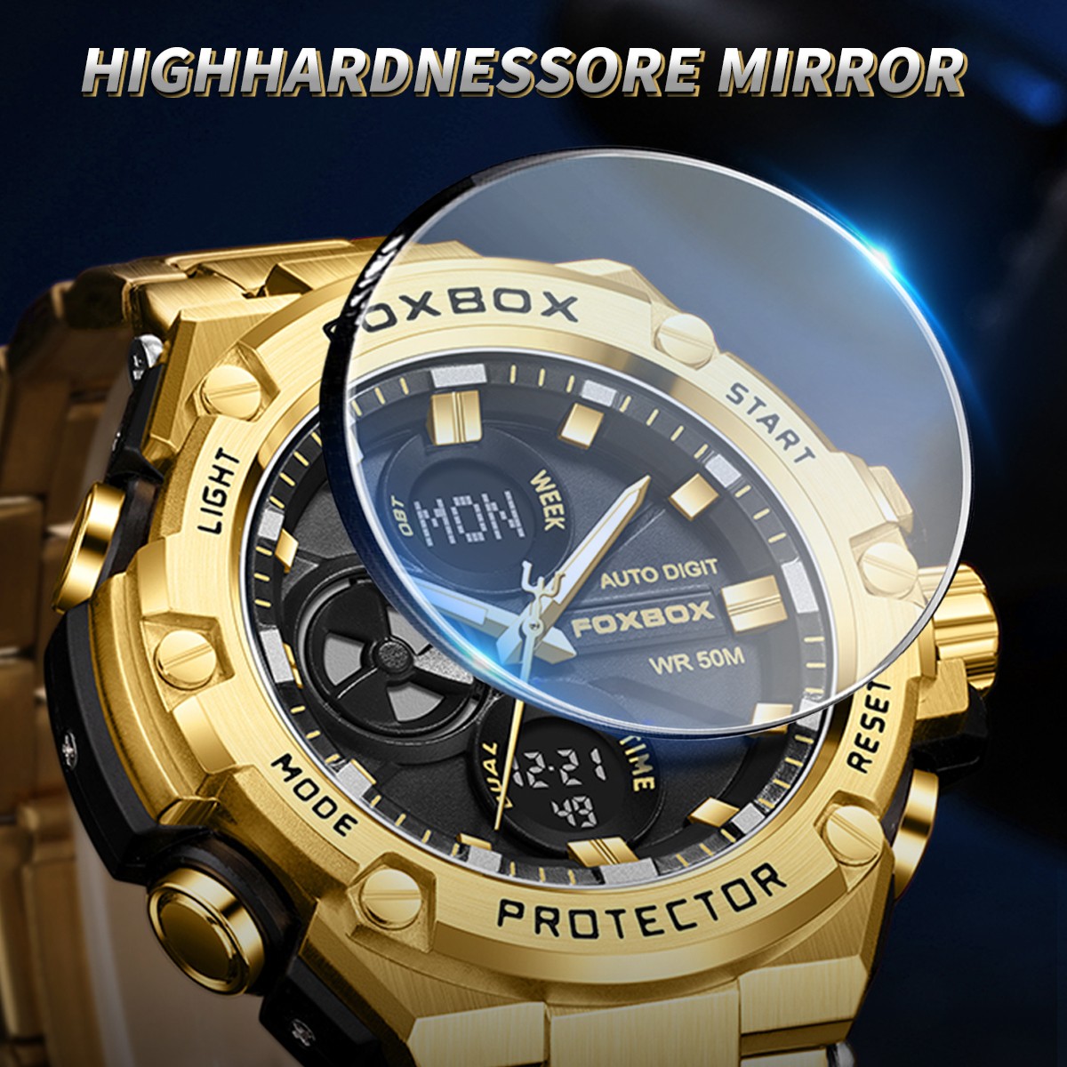 2025 Mens Diver Sport Wristwatch Stainless Steel Digital Luminous Quartz Watches
