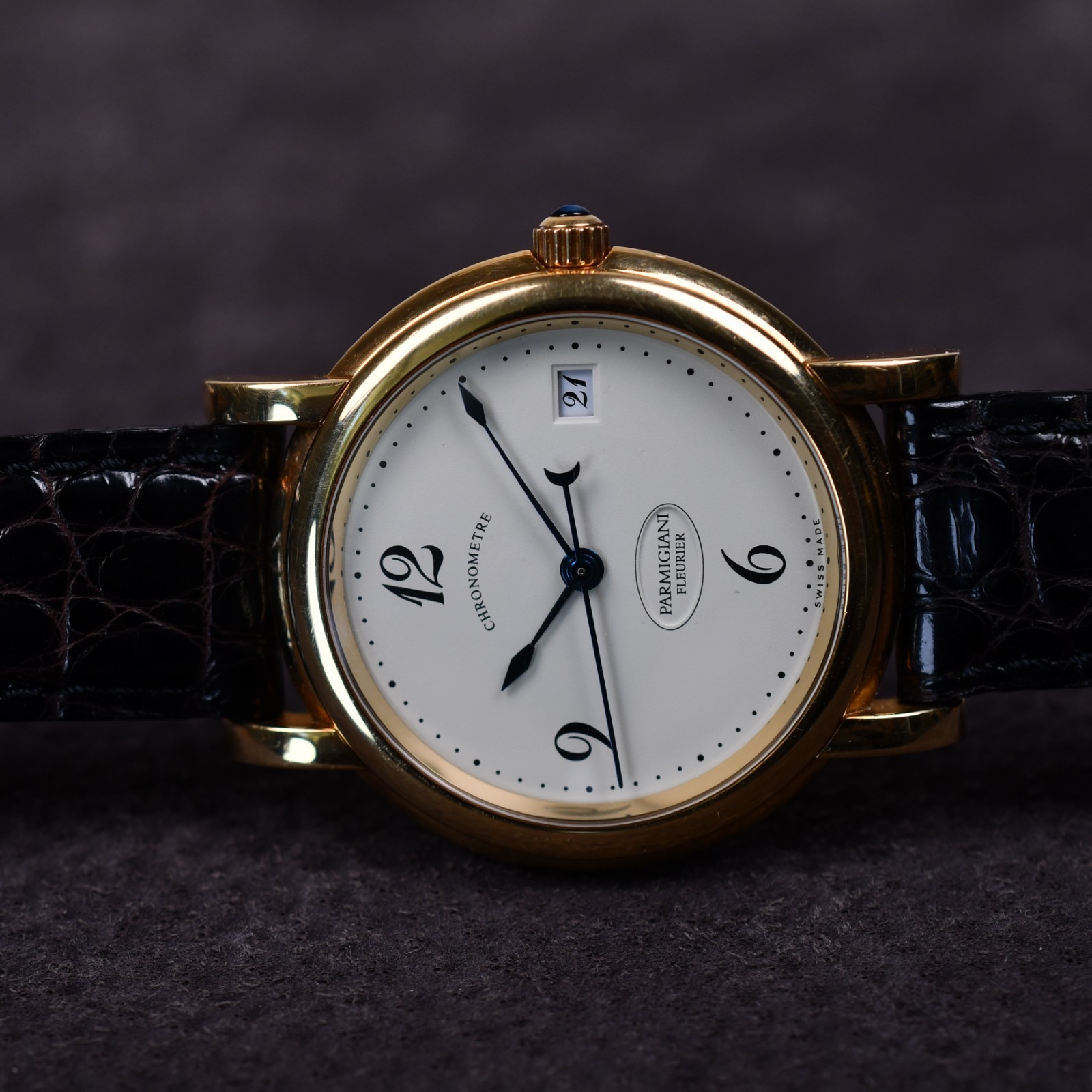 Parmigiani Fleurier Basica 18k Rose Gold 37mm Ref C04440 Automatic Cal PF340