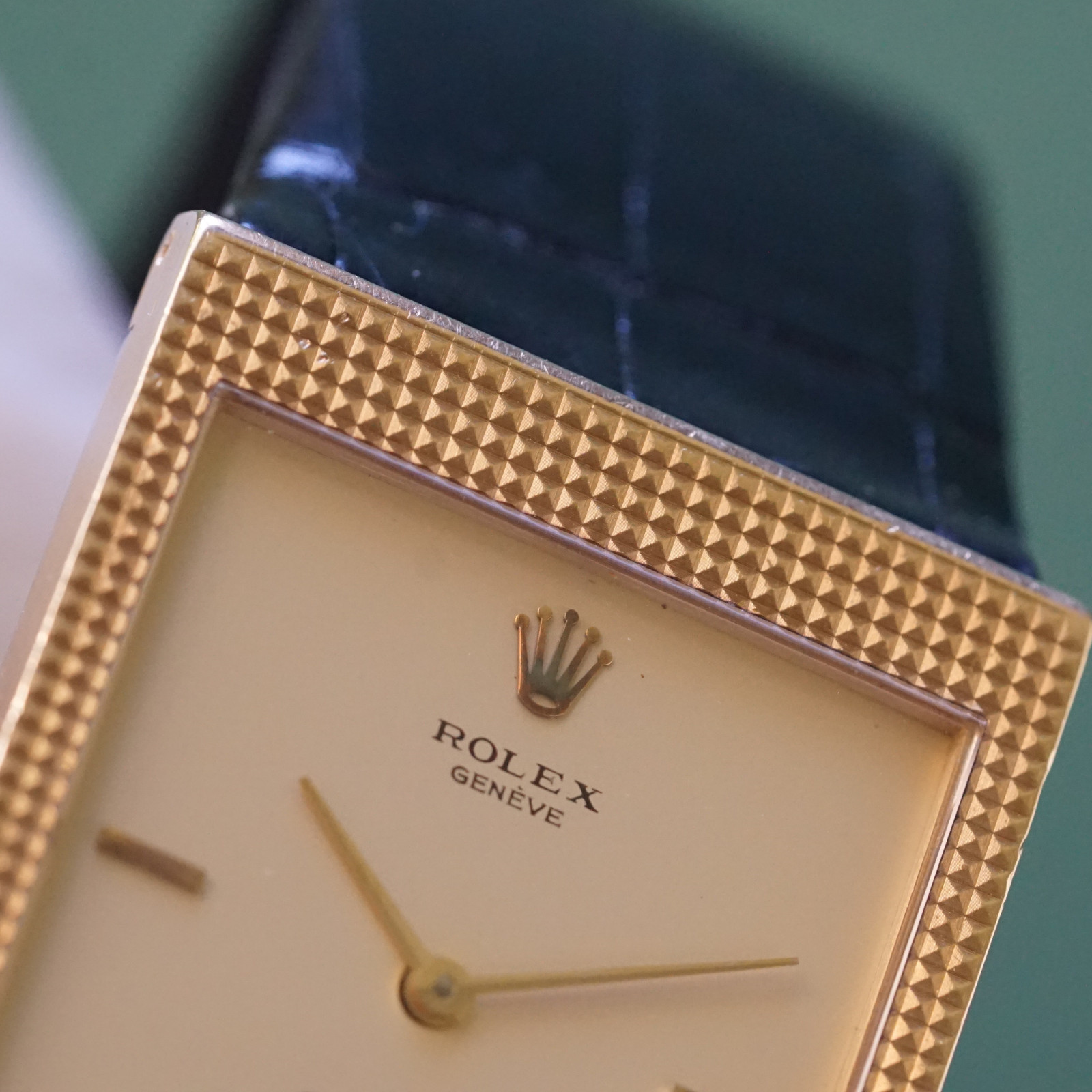 Rolex Cellini Ref. 4127 Hobnail 18k White Gold Manual Wind 1976