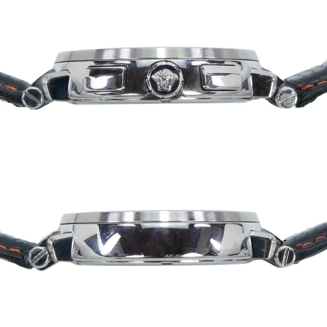 Versace Mystique Sport Quartz Black Dial Dark Blue Band