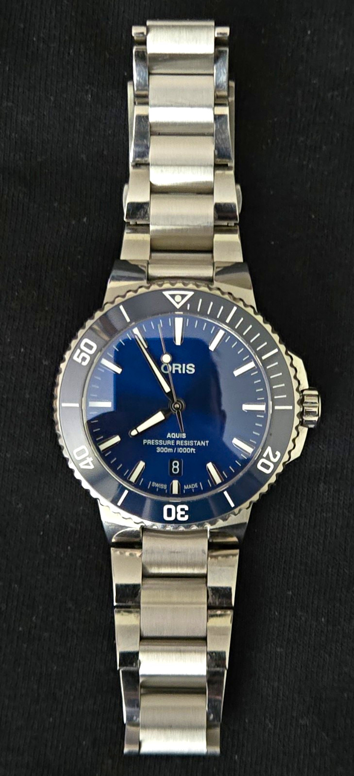 Oris Aquis Blue 41.5mm Full Set + Oris Mug (Boxed) & Oris Cap (Unworn)