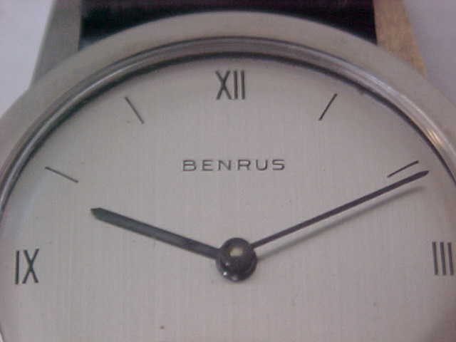 Classic Round Benrus Man’s Wrist Watch In Fine New Old Stock Condition